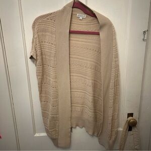 Joseph Light Tan Open-Front Cardigan